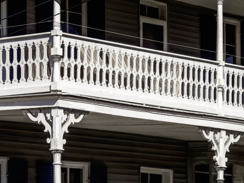 Wooden Balcony Railings